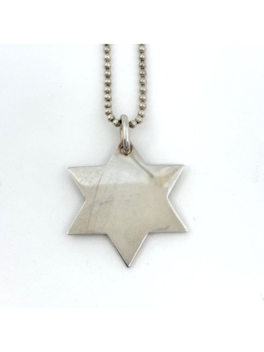 Gucci Star of David Plate Necklace 925 Sterling Silver - Picture 2 of 5